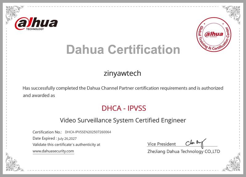 DHCA Certificate