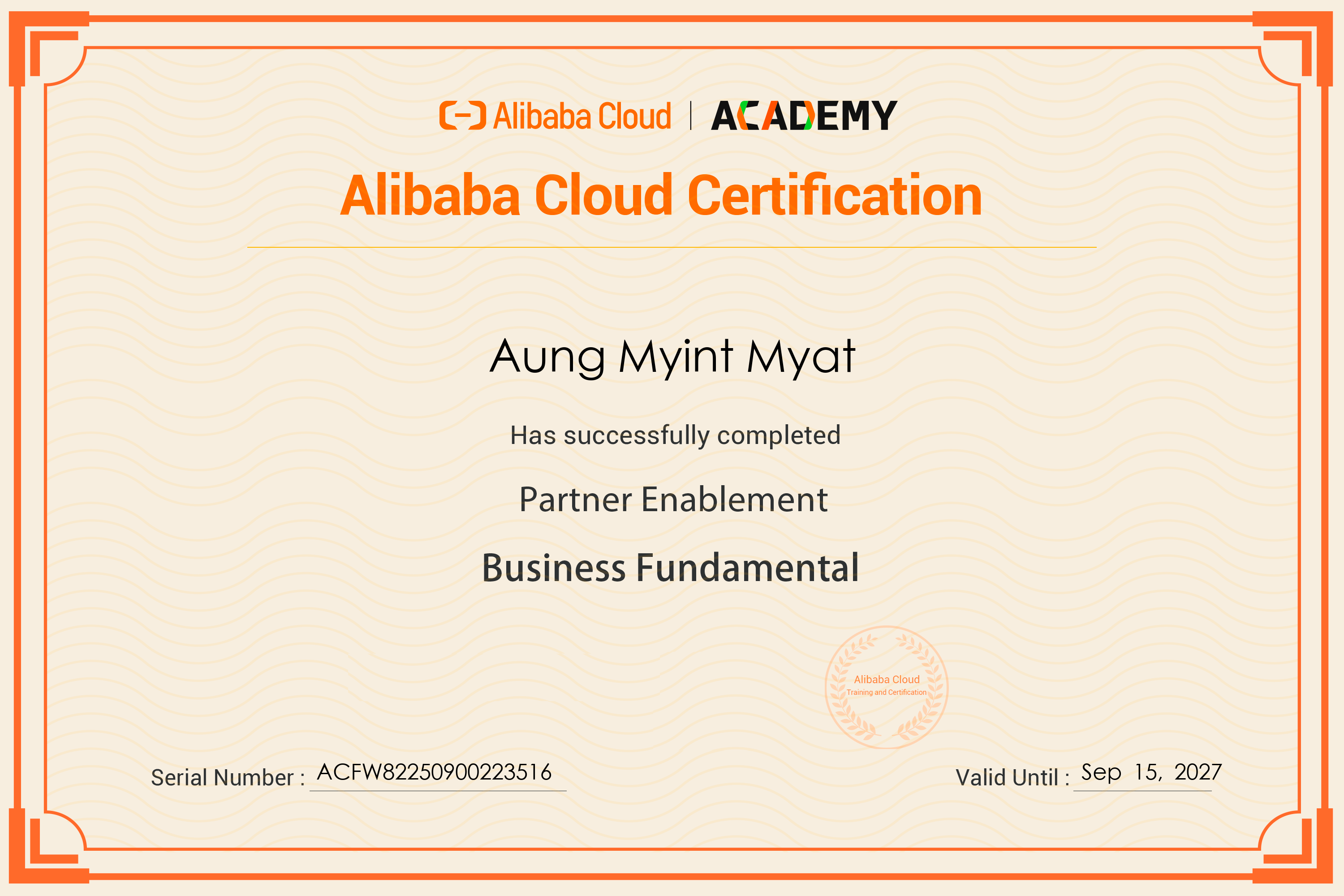Alibaba Cloud Partner Enablement Business Fundamental